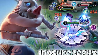 เกมเพลย์ Zephys / Inosuke Hashibira Jungle AoV x Demon Slayer Arena of Valor Lien Quan มือถือ