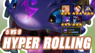 TFT SET 6 - ĐTCL 6_ Đội hình Hyper Roll 5vs9, Kog'maw ⭐⭐⭐ không dưới 10k damage