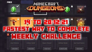 Fastest Way to Complete Weekly Challenge (14 to 20/12/21) Minecraft Dungeons