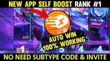 New App Self Boost Rank #1 No Need SubType Code 😎 | Mobile Legends
