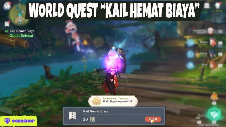 Akhirnya dapat Quest Langka ini juga "Kail Hemat Biaya" - Genshin Impact Sumeru