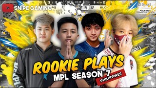 MPL SEASON 7 TOP ROOKIE PLAYS | SNIPE GAMING TV