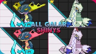 All Gen 8 Pokemon and Galar Forms Shiny Comparison (Pokemon Lets Go Pikachu&Eevee GBA) 720p60