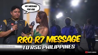 RRQ R7 HAVE A MESSAGE FOR RSG PH...🤯