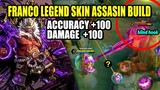 FRANCO ASSASIN CAN ONE SHOT ANYTHING, SKIN LEGEND TERBAIK #mobilelegends