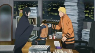 Sasuke dùng bàn tay còn lại của mình kéo khóa áo khoác Naruto và gấp nó lại cẩn thận.