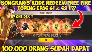 BONGKAR ❗5 KODE REDEEM FREE FIRE TERBARU HARI INI 31 OKTOBER 2021 RESMI DARI GARENA FREE FIRE