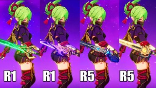 Kuki Shinobu 5 Star & 4 Star Weapons Damage Comparison - Which is Best For Nuke?