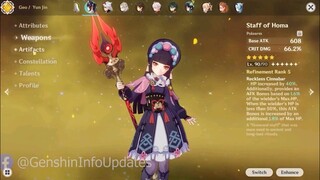 Yunjin showcase || C6 Yunjin leaks ||Genshin Impact Leaks