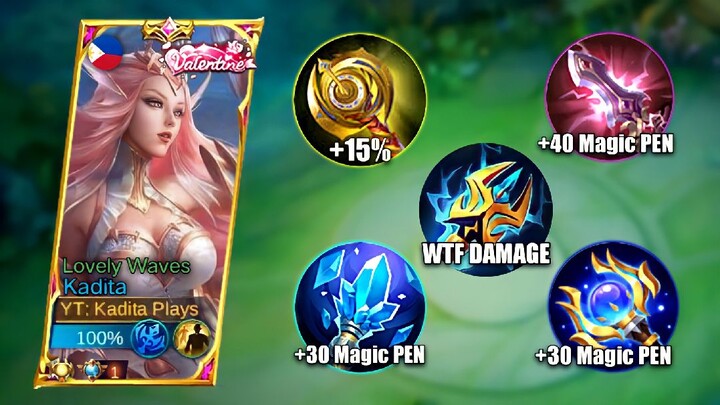 GLOBAL KADITA NEW BUILD FOR MAGIC DAMAGE HACK IS HERE 100% BRUTAL | MLBB