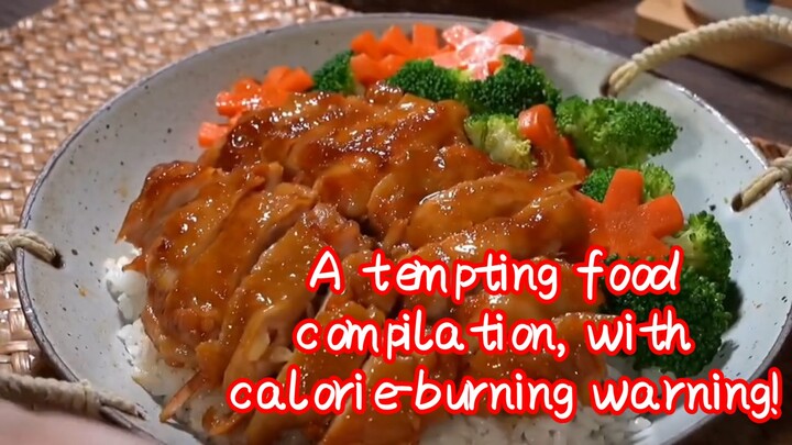 A tempting food compilation, with calorie-burning warning!