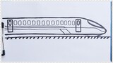 Cara Mudah Menggambar Kereta api Shinkansen - gampang untuk pemula