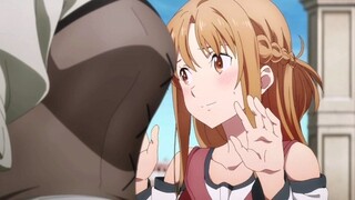 Suddenly realizing that NPCs are stronger than me...bigger, Asuna is sad~