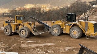 One Working Day With The Huge Caterpillar 993K Wheel Loader At Hellenic Marble Q