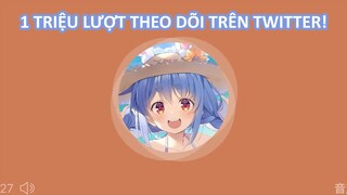 Pekora cảm ơn mọi người vì 1 triệu lượt theo dõi trên Twitter [Vtuber / HoloLive Vietsub]