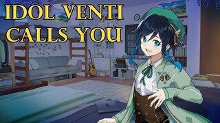 Idol Venti Calls You Late at Night~ [Genshin ASMR Venti Roleplay] Listener x Venti [Romantic]