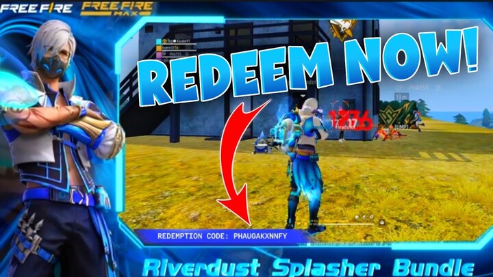 Free! 11 Redemption Code!😱 | Riverdust Splasher Bundle! Free Fire | Free Fire Max