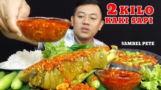 SPESIAL IDUL ADHA MAKAN KAKI SAPI UTUH PEDAS SAMBEL PETE + LALAPAN MENTAH