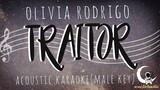 TRAITOR - Olivia Rodrigo (Acoustic Karaoke/Male Key)