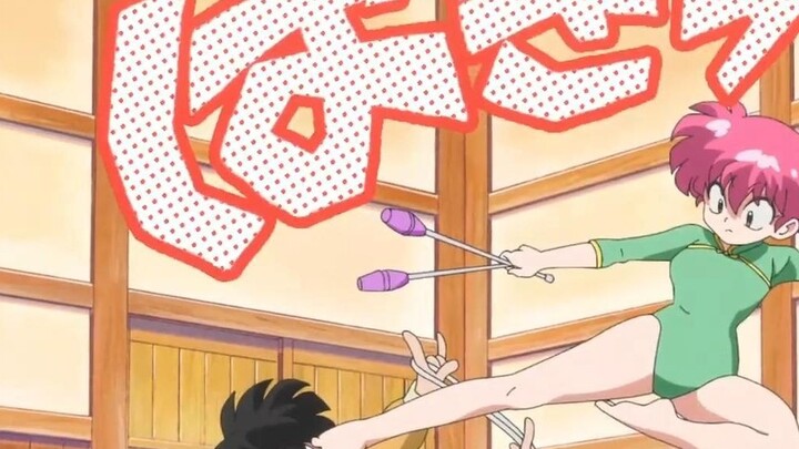 New October show: Ranma in gymnastics suit appears, fighting against Kodachi for his wife