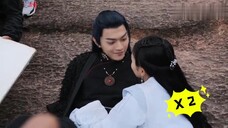 Behind the scenes of "The Legend of Chu Qiao": Bai Lu lies on Xu Kai and says sweet words, but she i