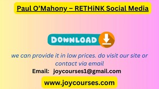 Paul O’Mahony – RETHiNK Social Media