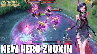 NEW HERO ZHUXIN MOBILE LEGENDS - MAGE YANG BISA BANTING MUSUH JARAK JAUH DAN BISA TEMBUS TEMBOK