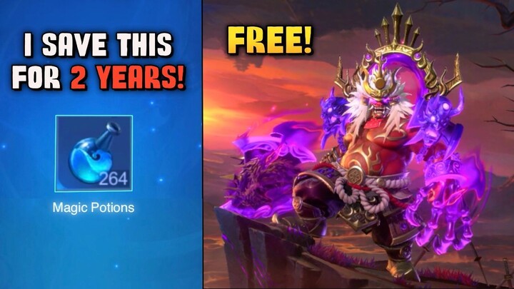 I GOT A FREE FRANCO'S KING OF HELL LEGEND SKIN AFTER 2 YEARS OF COLLECTING MAGIC POTIONS! - MLBB