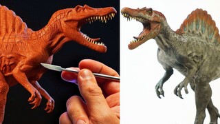 Patung】Membuat Patung Tanah Liat Spinosaurus "Jurassic Park 3" Penulis: Dr. Garuda