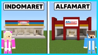 MIPAN & ZUZUZU Buat Minimarket Indomaret & Alfamart Paling Besar Di Minecraft! Kalian Tim Apa?