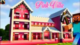 MINECRAFT : HOW TO BUILD🔨A PINK VILLA🏩( HOUSE) || TUTORIAL || @leveluplegends-mm4is