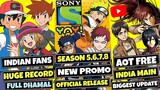 NARUTO Season 5,6,7 and 8 Official Promo On SONY YAY!AOT FREE India!Updates