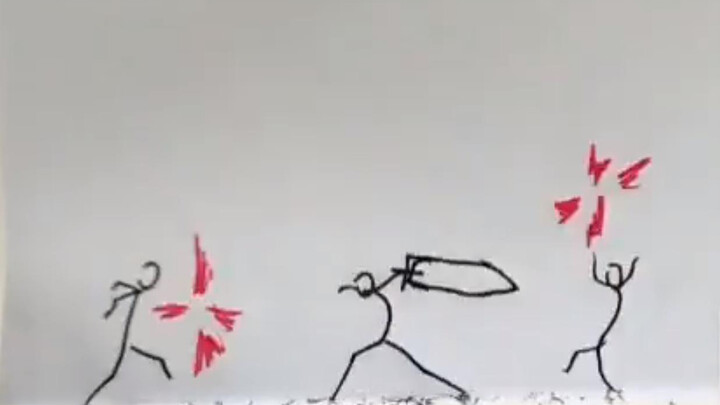 Animasi Stickman Gambar Tangan