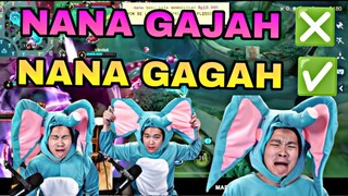 REACTION BANG JO COSPLAY NANA GAJAH SAMBIL MAIN PAKAI NANA DI SAWER 5,000,000 😱😱😱😱