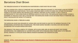 Barcelona Chair Brown