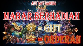 Mabar Berhadiah, Gold = Gift, MVP = Orderan