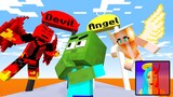Monster School: Destiny run Challenge - Baby Zombie with Angel and Devil | Minecraft Animation