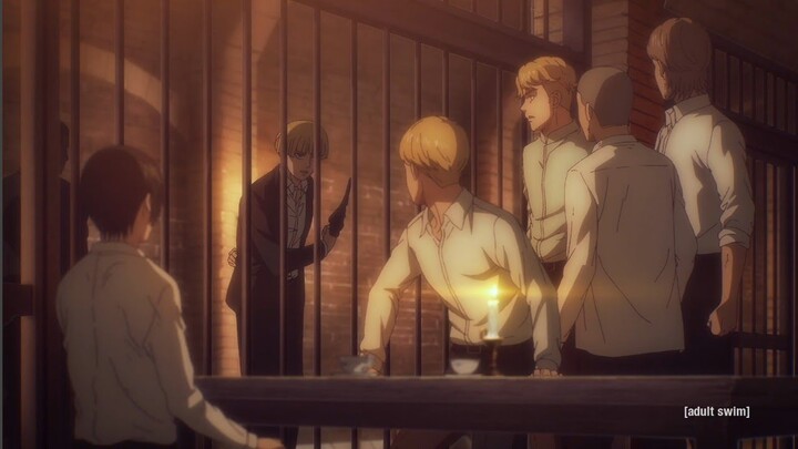 English Dub Armin Mikasa jean connie sasha niccolo family in jail