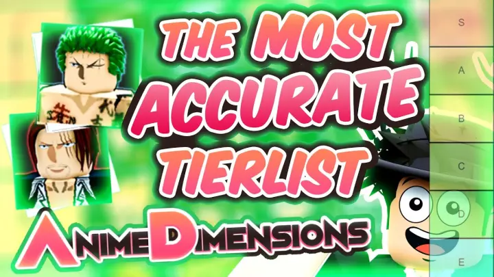 BEST TIERLIST By BEST PLAYERS In Anime Dimensions