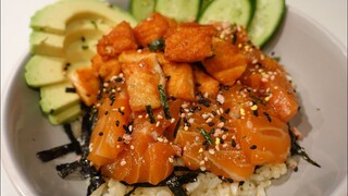 Salmon poke bowl simple super healthy