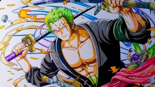 Drawing Roronoa Zoro ( Wano Arc ) - One Piece