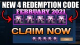 ML REDEMPTION CODES FEBRUARY 2021 - REDEEM CODE IN MOBILE LEGENDS