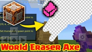 How to make a World Eraser Axe in Minecraft using Command Block