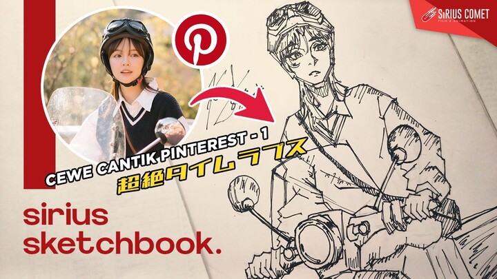 Menggambar Anime Cewe Cantik dari Pinterest - 1 | Epic Timelapse | 超絶タイムラプス | Sirius Sketchbook #5