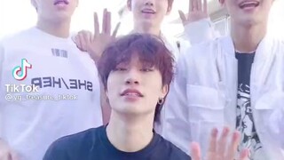 TREASURE's Yedam, Jaehyuk, Jihoon and Junkyu doing DARARI CHALLENGE