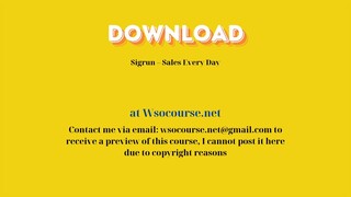 (WSOCOURSE.NET) Sigrun – Sales Every Day