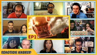 Attack on Titan Season 1 Episode 1 Reaction Mashup