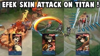 Review Efek Skin Attack On Titan Eren,Levi&Mikasa.