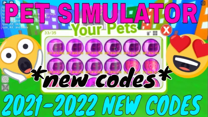 PET SIMULATOR ALL NEW CODES FOR 2021-2022 100% WORKING