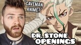 First Time Hearing DR. STONE Openings & Endings" | ANIME REACTION